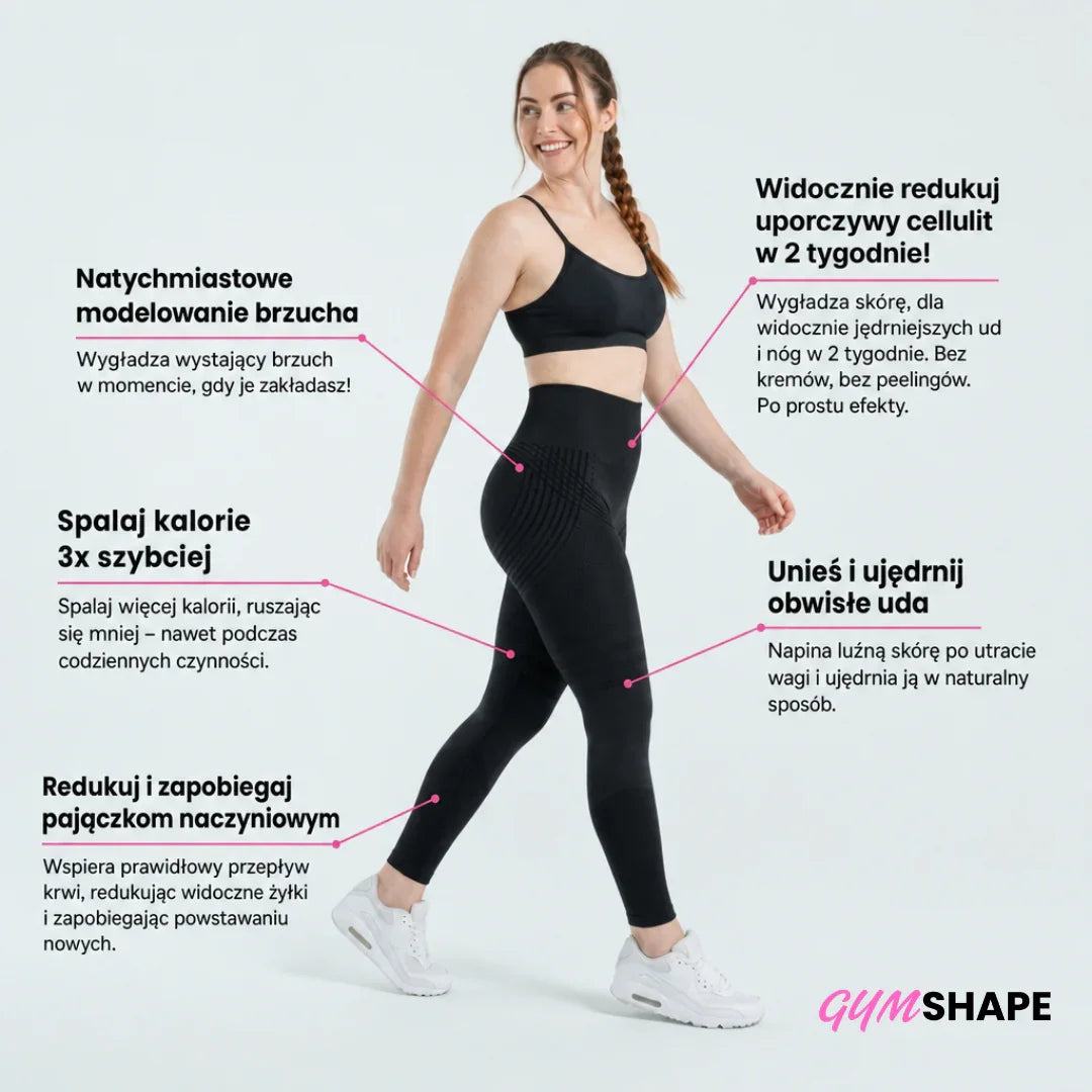 Gymshape™ Legginsy 3D – Push-Up, Wyszczuplające & Antycellulitowe