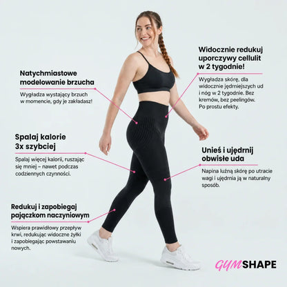 Gymshape™ Legginsy 3D – Push-Up, Wyszczuplające & Antycellulitowe