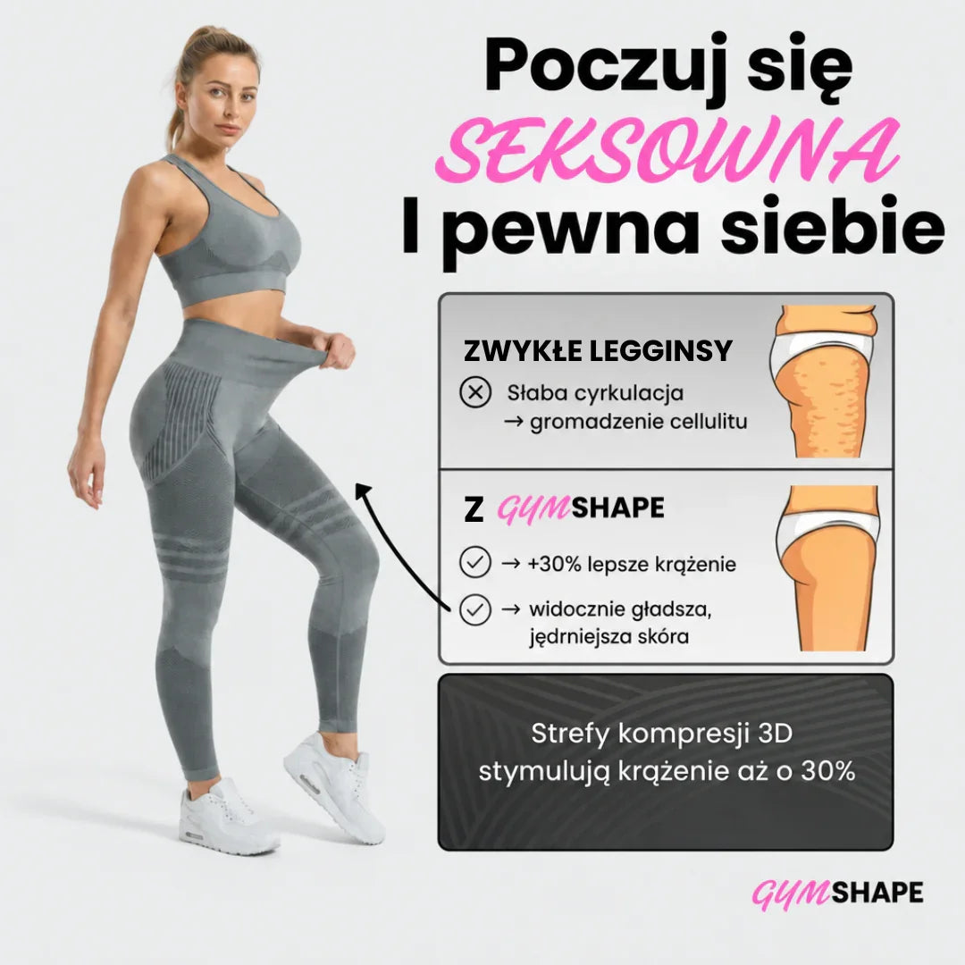 Gymshape™ Legginsy 3D – Push-Up, Wyszczuplające & Antycellulitowe
