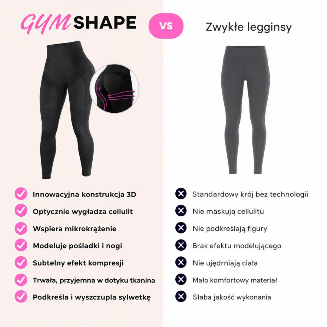 Gymshape™ Legginsy 3D – Push-Up, Wyszczuplające & Antycellulitowe